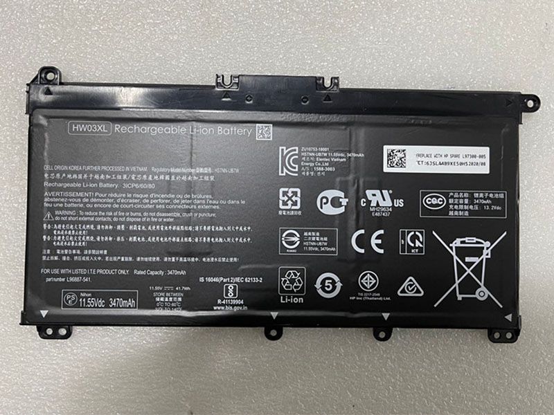 HP Replacement Battery HW03XL